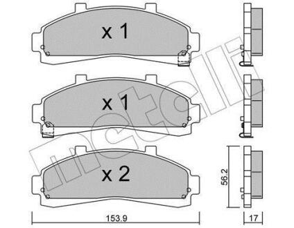 Комплект гальмівних колодок (дискових) Metelli 22-0683-0