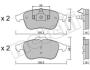 Комплект гальмівних колодок (дискових) Metelli 22-0803-1 (фото 1)