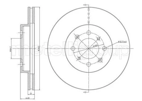 Диск гальмівний Metelli 23-0344C