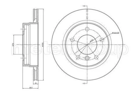Диск гальмівний Metelli 23-0450C