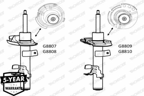 Амортизатор підв. Ford KUGA II (DM2) передн. лів. газ MONROE G8808