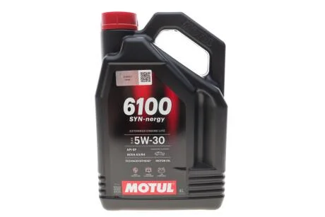 Олива моторна Technosynthese д/авто 6100 Syn-nergy SAE 5W30 (4L) MOTUL 838450