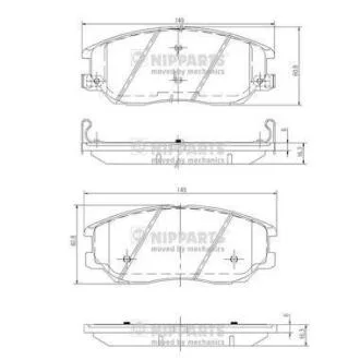 Гальмiвнi колодки дискові NIPPARTS J3600327