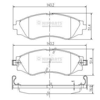 Гальмівні колодки NIPPARTS J3600902