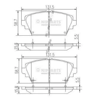 Гальмівні колодки NIPPARTS J3601072