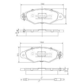 Гальмiвнi колодки дискові NIPPARTS J3601093
