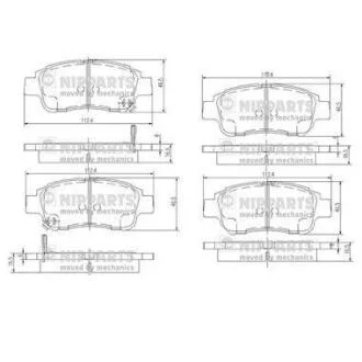 Гальмiвнi колодки дискові NIPPARTS J3602086