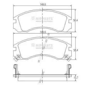 Гальмівні колодки NIPPARTS J3605031