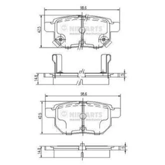 Гальмівні колодки NIPPARTS J3612034