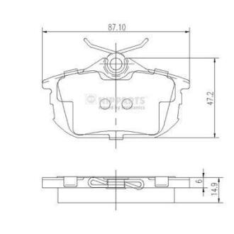 Гальмівні колодки NIPPARTS J3615012