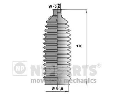 Пильовик рульового механізму NIPPARTS N2844010