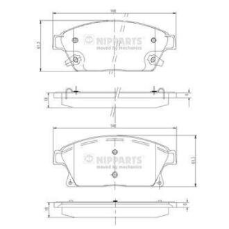 Гальмiвнi колодки дискові NIPPARTS N3600915