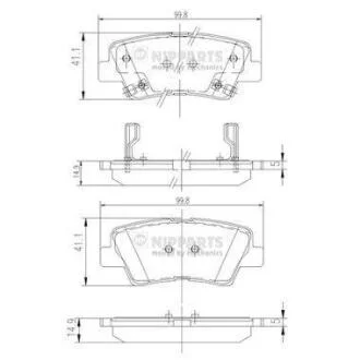 Гальмівні колодки NIPPARTS N3610311