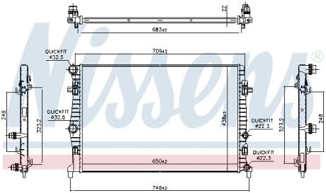 Радiатор NISSENS 606218