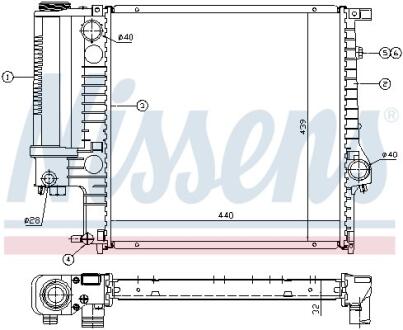 Радiатор NISSENS 60623
