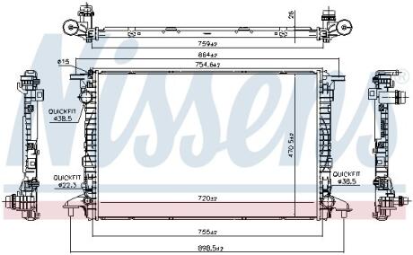 Радiатор NISSENS 606462