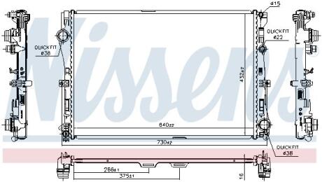 Радiатор NISSENS 627029