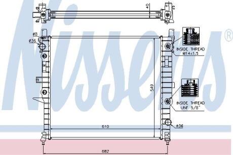 Радіатор охолодження MERCEDES ML-CLASS W163 (98-) NISSENS 62788A