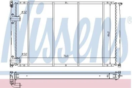 Радіатор охолодження OPEL, RENAULT NISSENS 63922