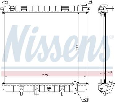 Радiатор NISSENS 64302A