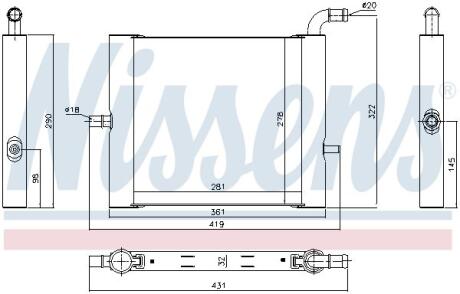 Радiатор NISSENS 64338