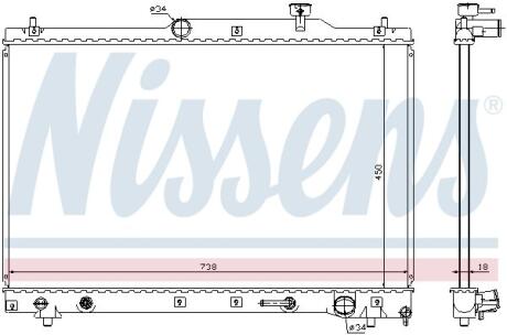 Радiатор NISSENS 64657