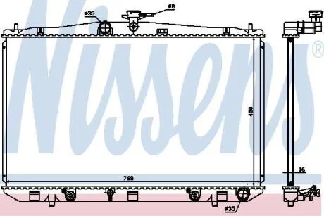 Радіатор охолодження LEXUS RX III (08-) NISSENS 646836