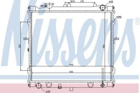 Радіатор охолодження KIA SPORTAGE I (JA) (93-) механіка NISSENS 66642