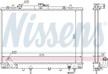 Радіатор охолодження MITSUBISHI Pajero Sport (K9_W) NISSENS 68154