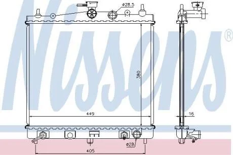 Радіатор охолодження NISSAN, RENAULT NISSENS 68700A