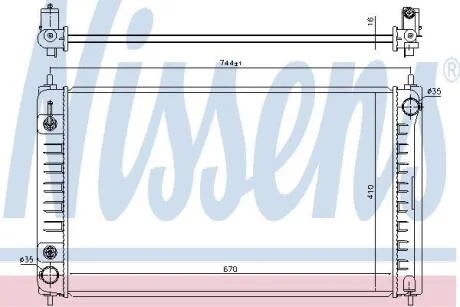 Радіатор охолодження NISSAN TEANA NISSENS 68762