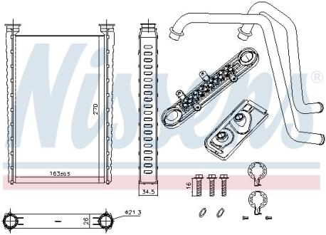 Радіатор обігрівача MERCEDES-BENZ ACTROS-SERIES (2011) NISSENS 72054