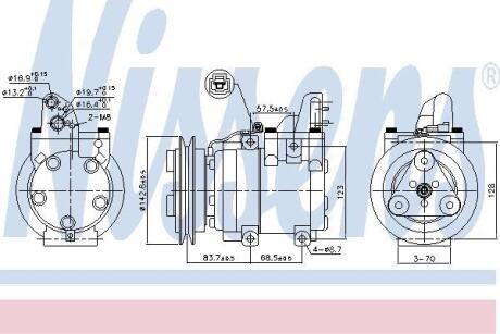 Компресор кондицiонера NISSENS 890059