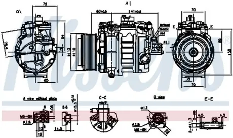 Компресор кондиціонера BMW NISSENS 890060