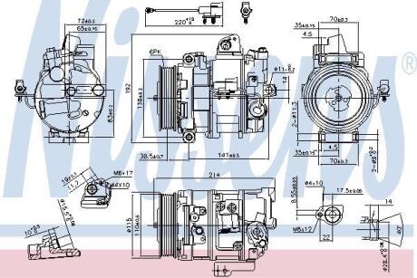 Компресор кондицiонера NISSENS 890117