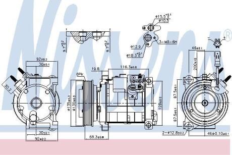 Компресор кондицiонера NISSENS 890152