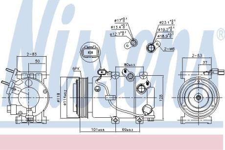 Компресор кондицiонера NISSENS 890174