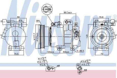 Компресор кондицiонера NISSENS 890232