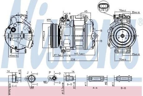 Компресор кондиціонера BMW X5 E70/F15 / X6 E71/F16 NISSENS 890329