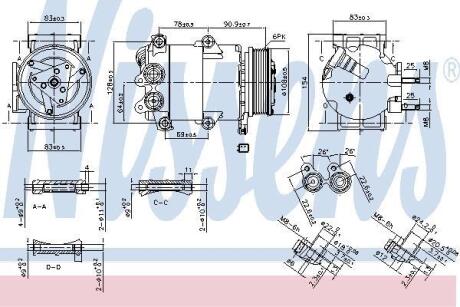 Компресор кондицiонера NISSENS 890392