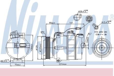 Компресор кондиціонера AUDI, SKODA, VW NISSENS 89054