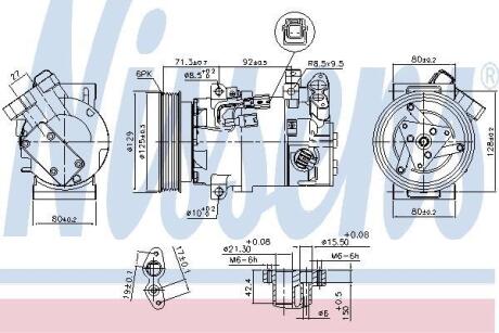 Компресор кондицiонера NISSENS 890586