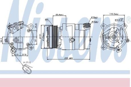 Компресор кондицiонера NISSENS 89062
