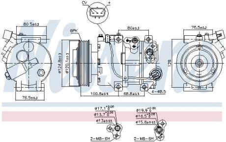 Компресор кондиціонера Hyundai Ix35/tucson 09-/Kia Sportage 10- NISSENS 890651