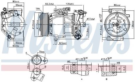 Компресор кондицiонера NISSENS 890653
