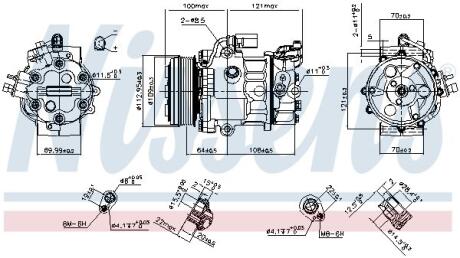 Компресор кондицiонера NISSENS 890659