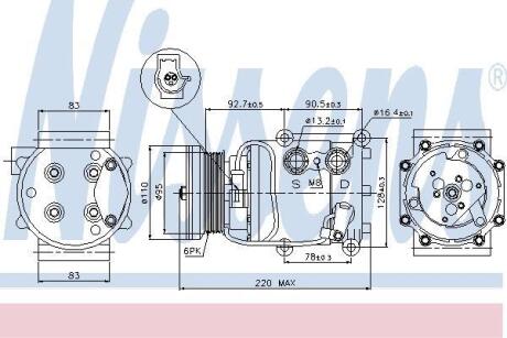 Компресор кондиціонера FORD FIESTA NISSENS 89071