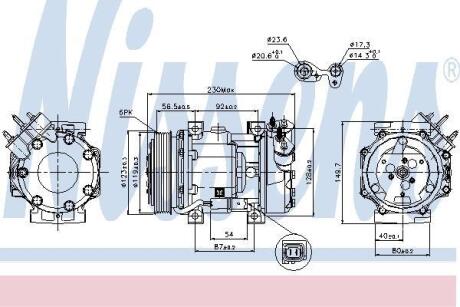 Компресор кондицiонера NISSENS 89076