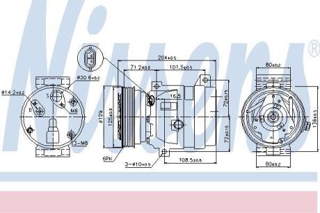 Компресор кондицiонера NISSENS 89121
