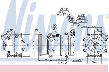 Компресор кондиціонера RENAULT Duster, Logan, Sandero NISSENS 89148